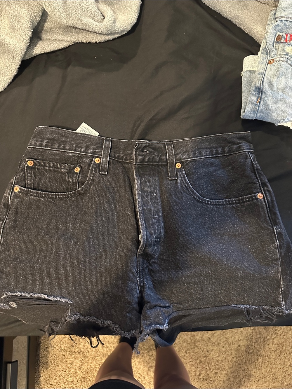 Levi's Black Denim Jean Shorts